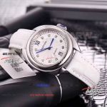 Perfect Replica Cartier Cle De Quartz Watch SS White Leather Strap